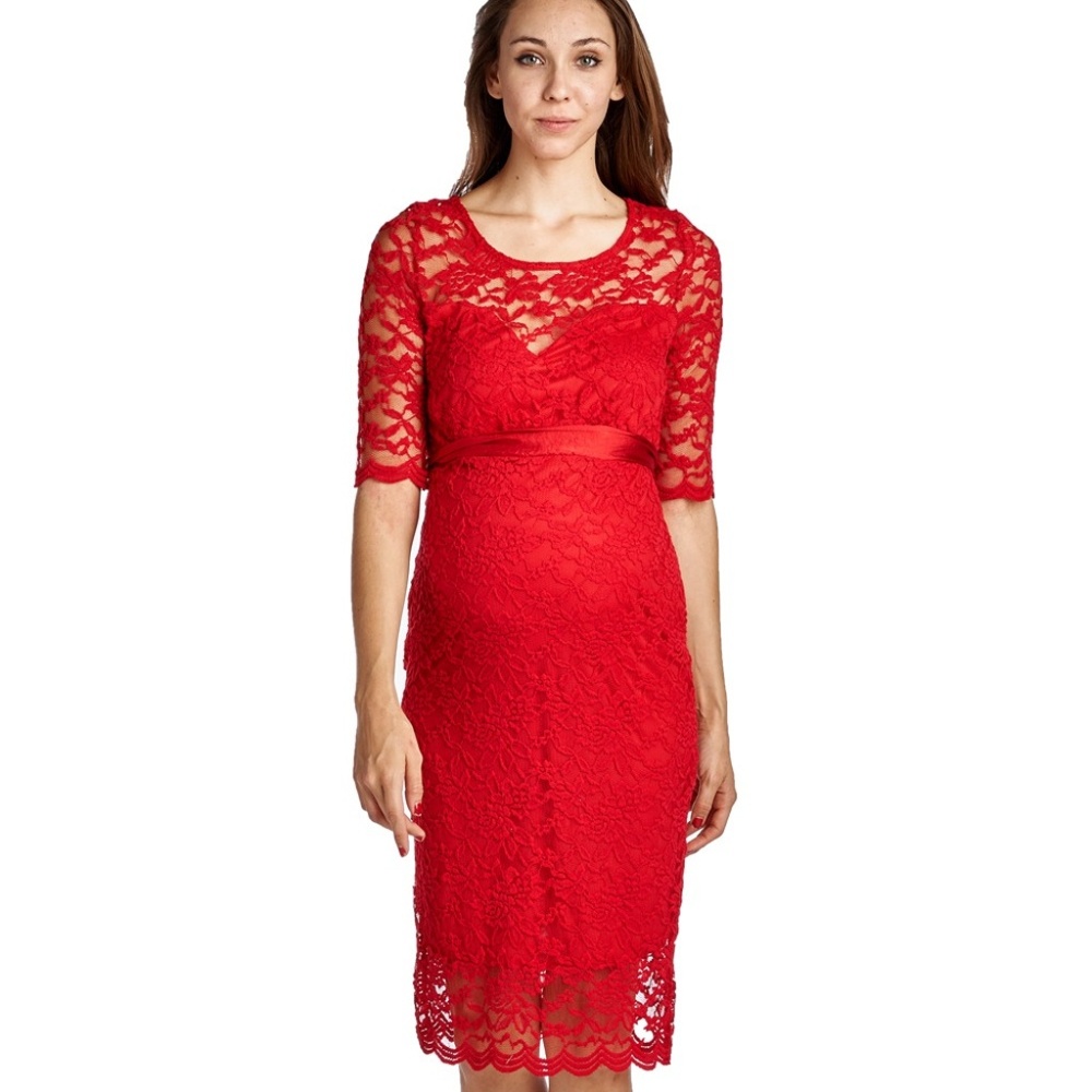 <CMD1034> LACE MATERNITY DRESS